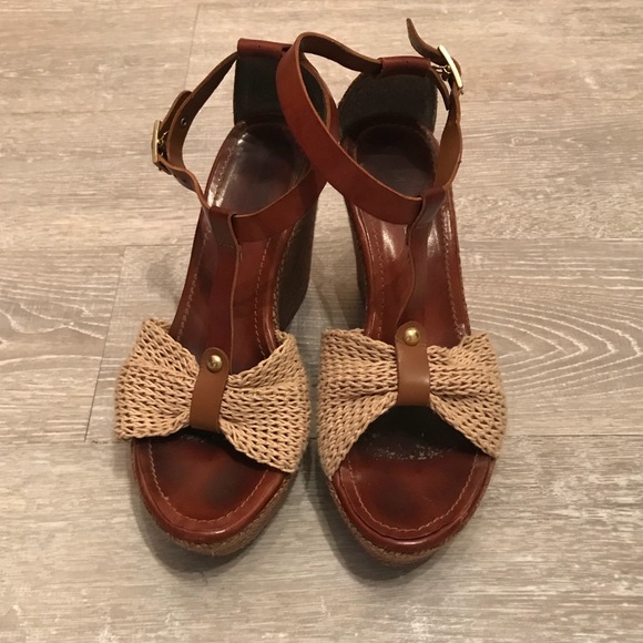 Massimo Baldi Shoes - Massimo Baldi Brown and tan wedge sandals